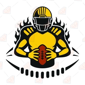 Football Player SVG Monogram Football SVG
