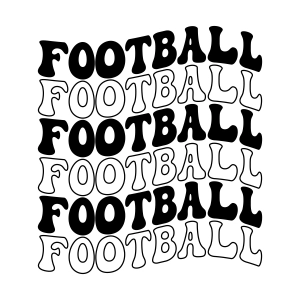 Football Wavy Text SVG, Retro Football SVG Shirt Design Football SVG