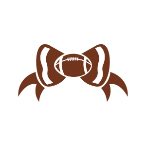 Football with Bow SVG Bow SVG