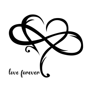 Love Forever Infinity SVG File, Heart SVG Clipart Love SVG
