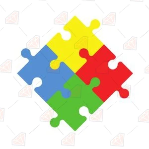 Free Autism Day Colorfull Puzzle Vector Files, Instant Download Free SVG