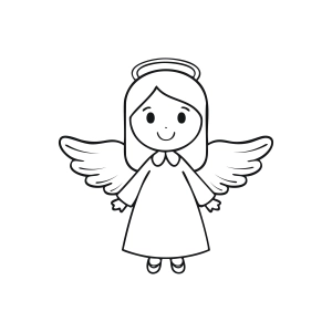 Free Basic Angel Girl SVG, Free SVG Angel Free SVG