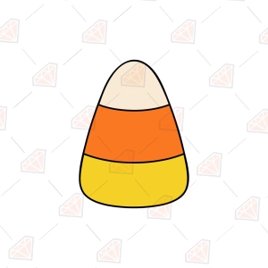Free Candy Corn SVG, 3-Color Layered Halloween Candy Cut File