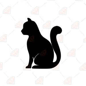 Free Cat SVG Cut File, Cat Vector Files Instant Download Svg