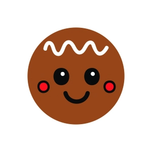 Free Gingerbread Face SVG, Gingerbread Free PNG