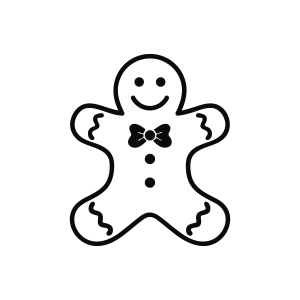Free Gingerbread Man SVG, Christmas Cookie Cut File Gingerbread SVG