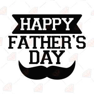 Free Happy Father's Day SVG with Moustache