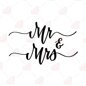 Free Mr and Mrs SVG Cut File Svg