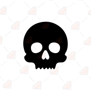 Free Simple Skull SVG – Solid Skull Silhouette Cut File