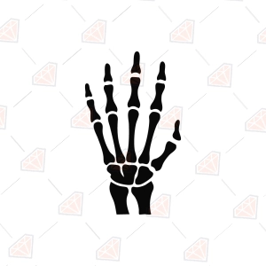 Free Skeleton Hand SVG – Bony Hand Silhouette Cut File