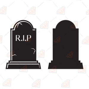 Free Tombstone SVG – RIP Gravestone & Blank Headstone Cut File