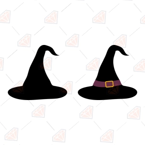 Free Witch Hat SVG – Plain & Buckle Witch Hat Cut File