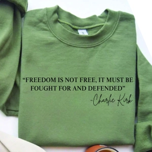 Freedom Is Not Free, It Must Be Fought For and Defended SVG, Charlie Kirk SVG USA SVG