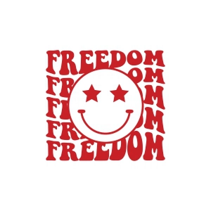 Freedom SVG with Smiley Face 4th Of July SVG
