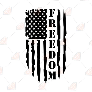 Freedom SVG with USA Distressed Flag Svg