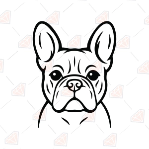 French Bulldog Face SVG – Bulldog Head Cut File
