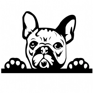 French Bulldog SVG Cut File, Peeking Bulldog SVG Dog SVG