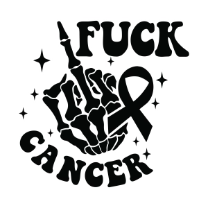 Fuck Cancer SVG with Middle Finger Cancer Day SVG
