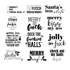 Funny Christmas SVG Bundle, Adult Christmas Funny Sayings SVG Bundle Christmas SVG