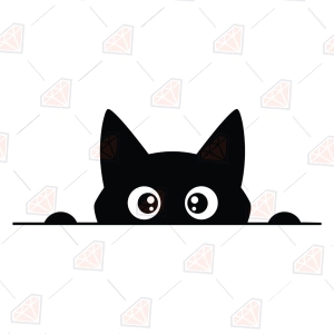 Funny Peeking Cat SVG, Peeking Kitten Cut File