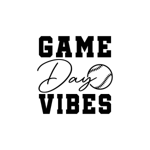 Game Day Baseball Vibes SVG, Cricut Files Baseball SVG