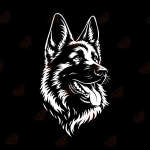 German Shepherd Head SVG – Shepherd Face Cut File