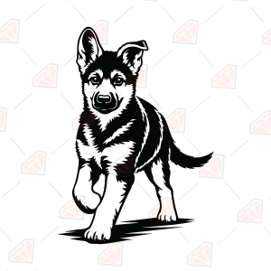 German Shepherd Puppy SVG