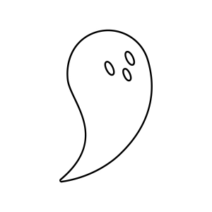 Ghost Outline SVG Cut and Clipart Files Ghost SVG