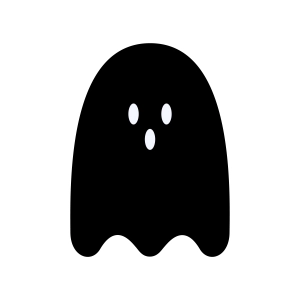 Ghost Silhouette SVG, Ghost Clipart SVG Instant Download Halloween SVG