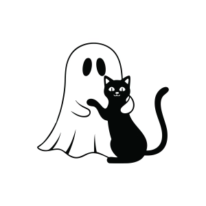 Ghost with Cat SVG Ghost SVG