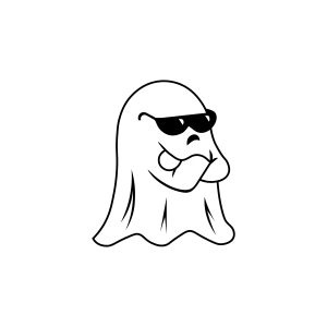 Ghost with Sunglasses SVG, Funny Ghost SVG Ghost SVG