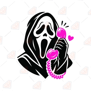 Ghostface on the Phone SVG, Ghostface SVG