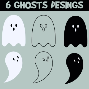 Ghosts SVG Bundle, Halloween Ghosts SVG Instant Download Ghost SVG