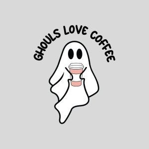 Ghouls Love Coffee SVG, Halloween SVG Shirt Retro Halloween SVG