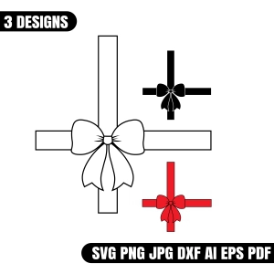 Gift Bow SVG, Bow SVG for Gift Box Bow SVG