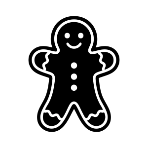 Gingerbread Man SVG, Christmas Cookie Cut File Svg