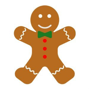 Gingerbread SVG Cut File, Instant Download Christmas SVG