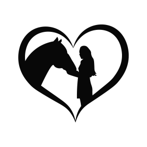 Girl Loves Horse Silhouette SVG, Horse Love SVG Horse SVG