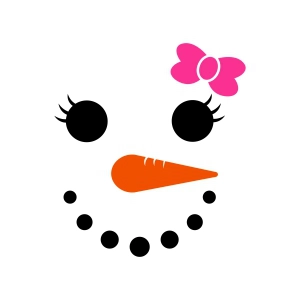Girl Snowman Face SVG for Cricut & Silhouette