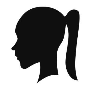 Girl With Ponytail SVG File, Ponytail Hair Clipart Beauty and Fashion