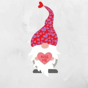 Kiss Me Gnome SVG, Valentine's Day SVG Gnome Valentine's Day SVG