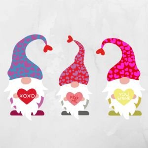 6 Valentine Gnomes SVG Bundle, Valentine's Day Bundle Valentine's Day SVG