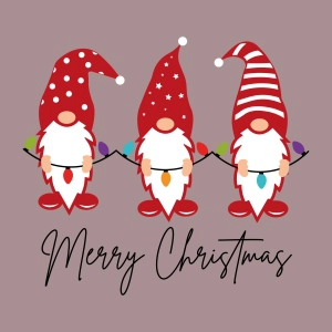Gnomes with Merry Christmas Lights SVG, Christmas Ornament Lights SVG Instant Download Christmas SVG