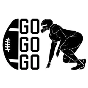 Go Go Go American Football SVG Design & Cut File Football SVG