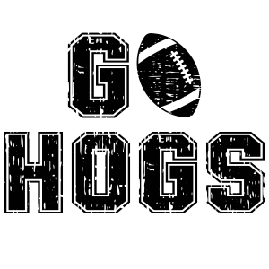Go Hogs with Ball SVG, Arkansas Razorback SVG Football SVG