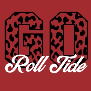 Go Roll Tide SVG File, Alabama Crimson Leopard SVG Design Football SVG