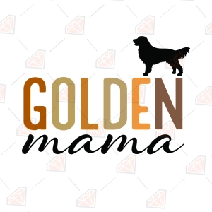 Golden Mama SVG – Dog Mom Cut File