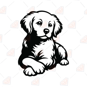 Golden Retriever Puppy SVG – Cute Dog Cut File