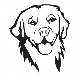 Golden Retriever SVG Cut File, Retriever Vector Instant Download Drawings