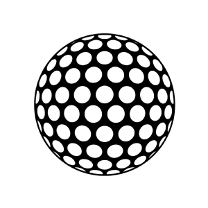 Golf Ball Silhouette SVG Cut File, Golf Ball SVG Golf SVG